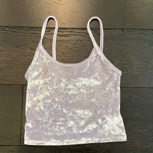 Forever 21 Purple Velvet Crop Top